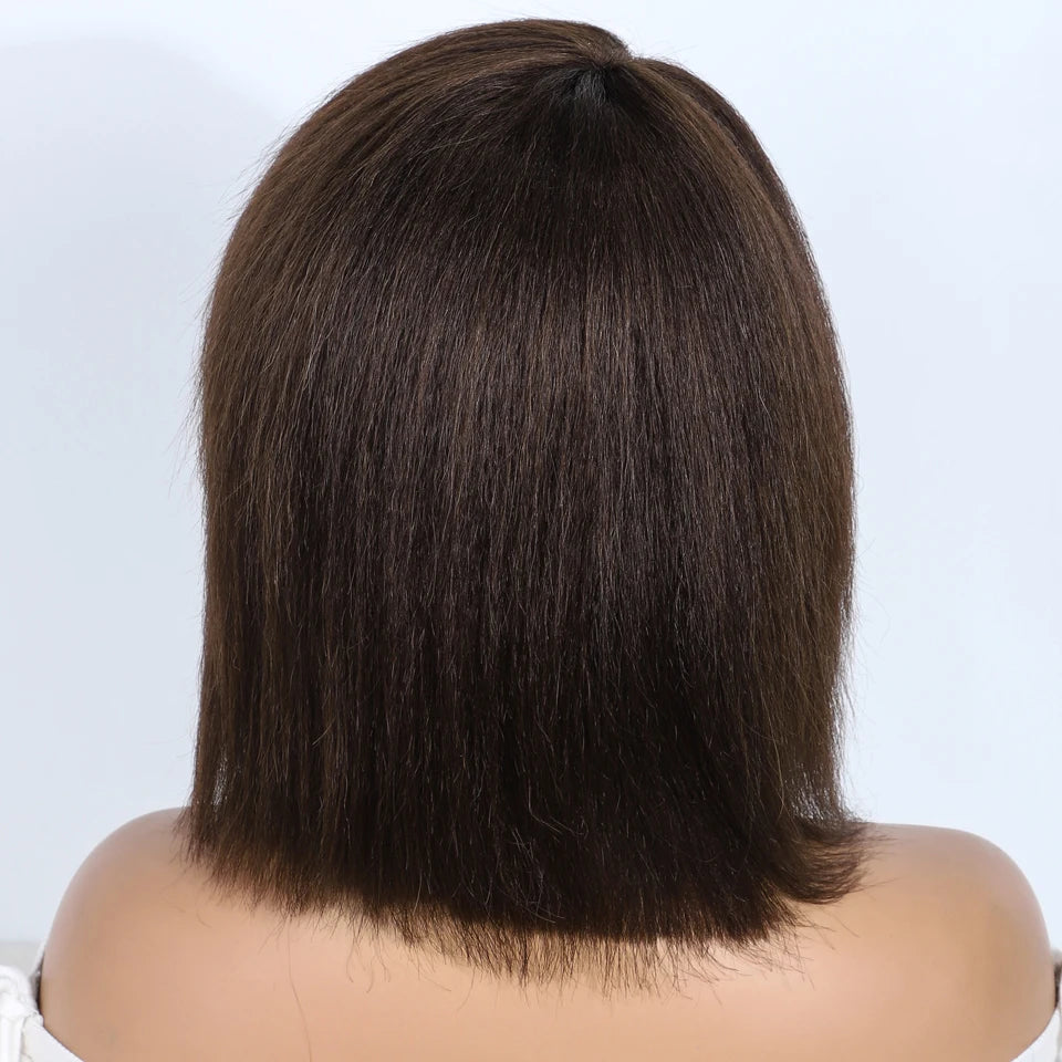 Short Kinky Straight Bob Glueless - Ready to Wear