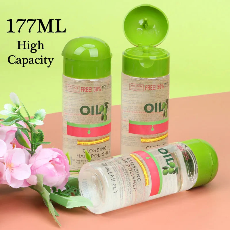 Olive Oil Frizz Control & Shine Glossing Polisher 6 Ounce Shining Hair Glossing Oil Daily Use Good Smell Hair Smooth Healthy Oil