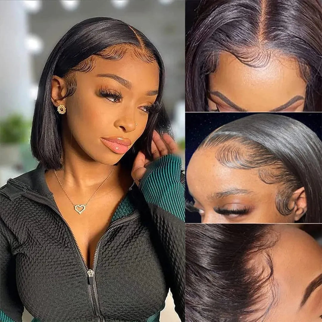 Short bob wig lace front with 13x4 Frontal