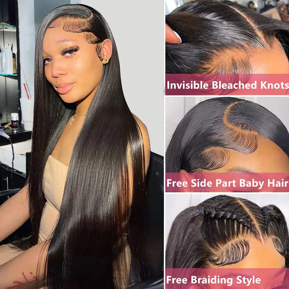 Lace Frontal Brazilian Straight wig with a 13X4 Lace Frontal