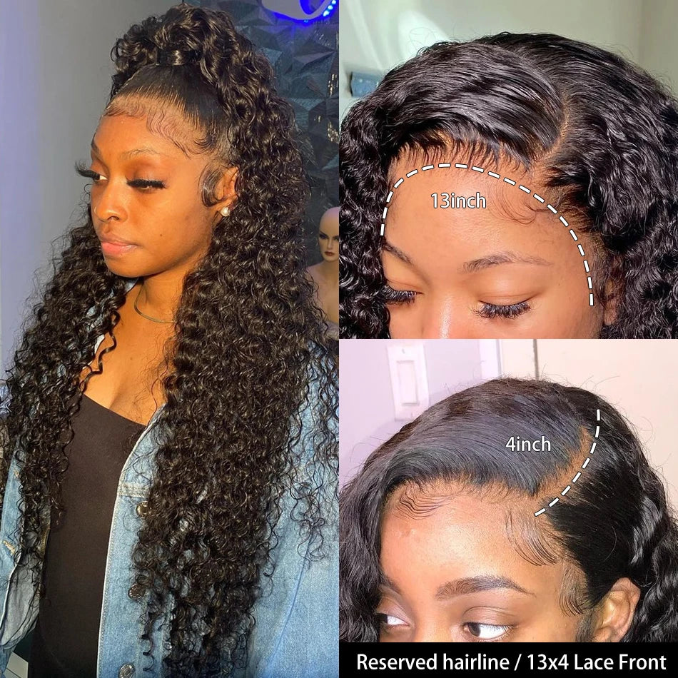 13x4 Jerry Curly Lace Front Wig-  Deep Kinky Curly