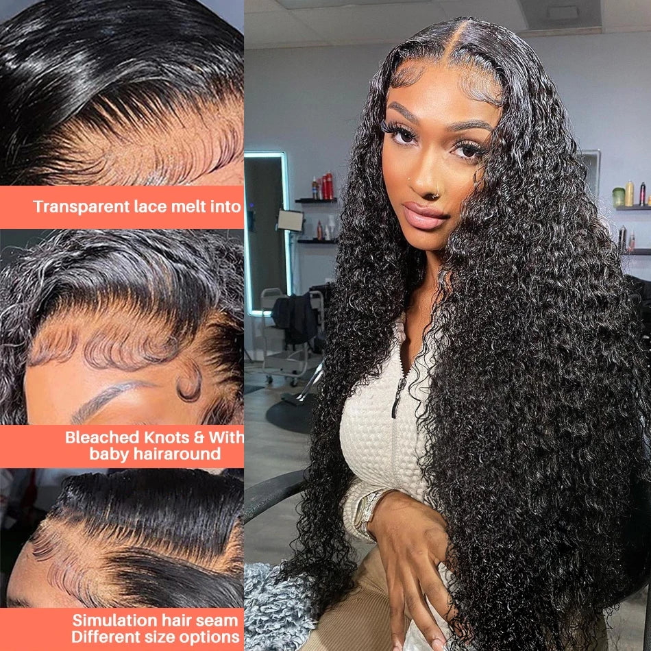 13x4 Jerry Curly Lace Front Wig-  Deep Kinky Curly