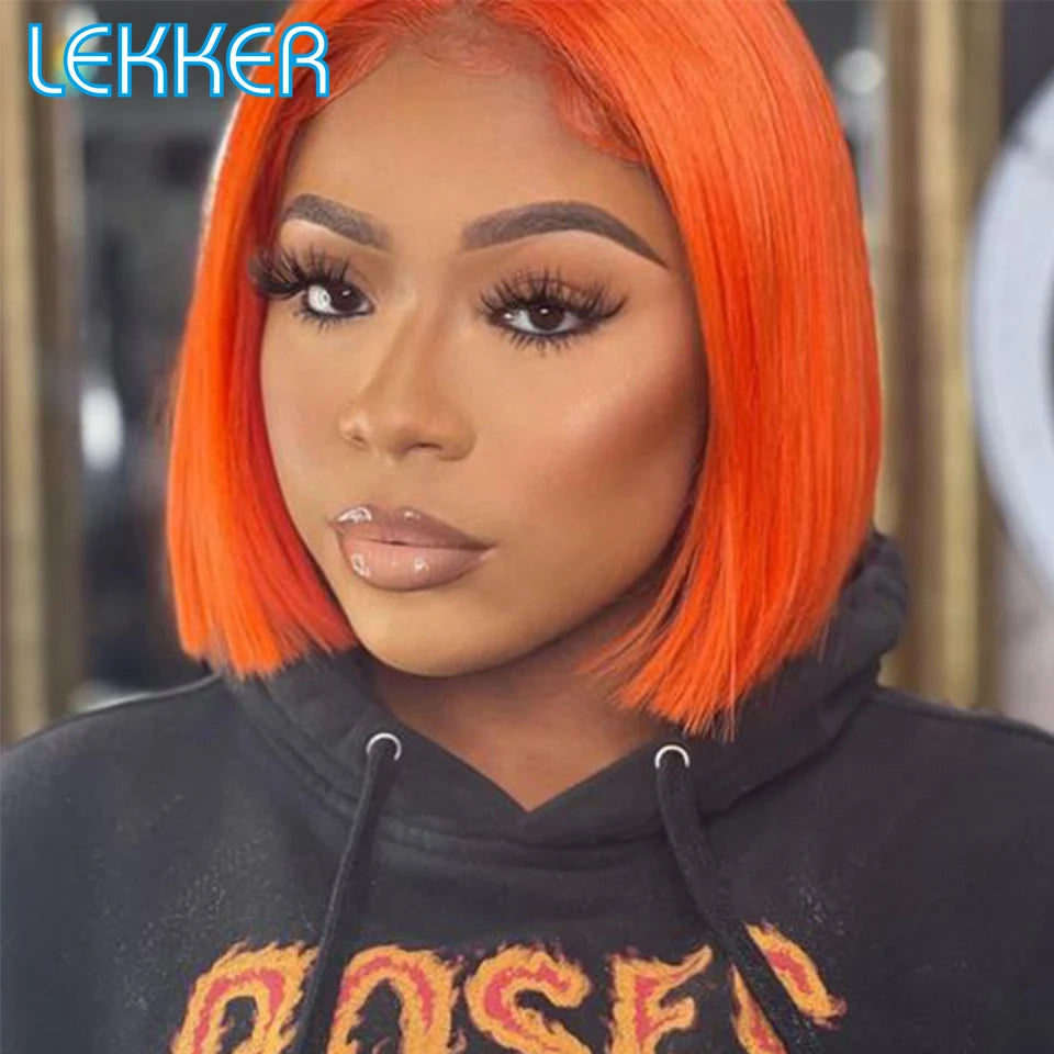 Brown Short Straight Bob  -  Chocolate Colored Lace Bob Wigs