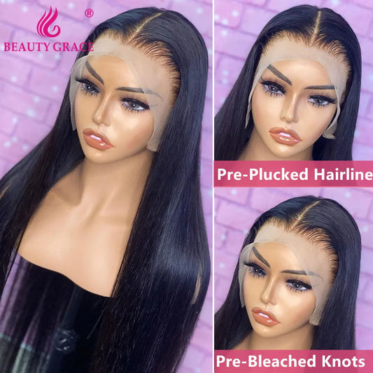 Lace Frontal Brazilian Straight wig with a 13X4 Lace Frontal