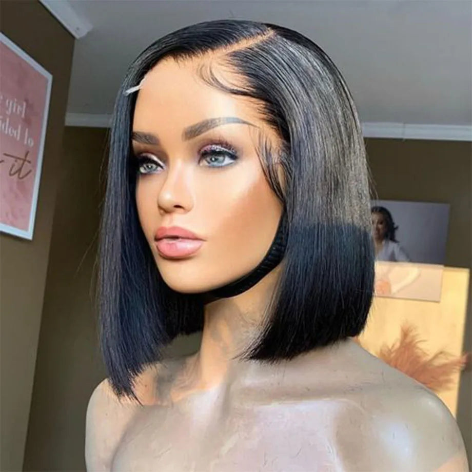 Short bob wig lace front with 13x4 Frontal